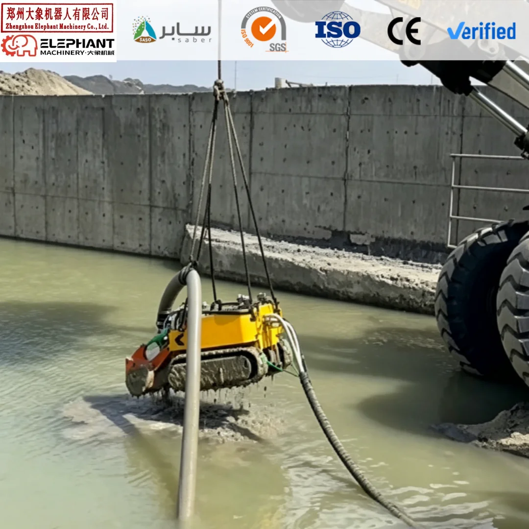 Hydraulic Dredging Machine Cleaning Robot for Underground Mining Sludge and Muck Stainless Steel Construction