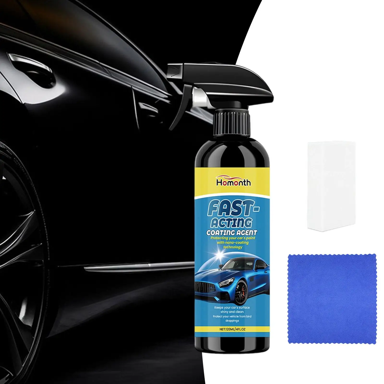 طقم إسفنجة مناشف من الألياف الدقيقة لطلاء سيراميك السيارة للعناية الخارجية