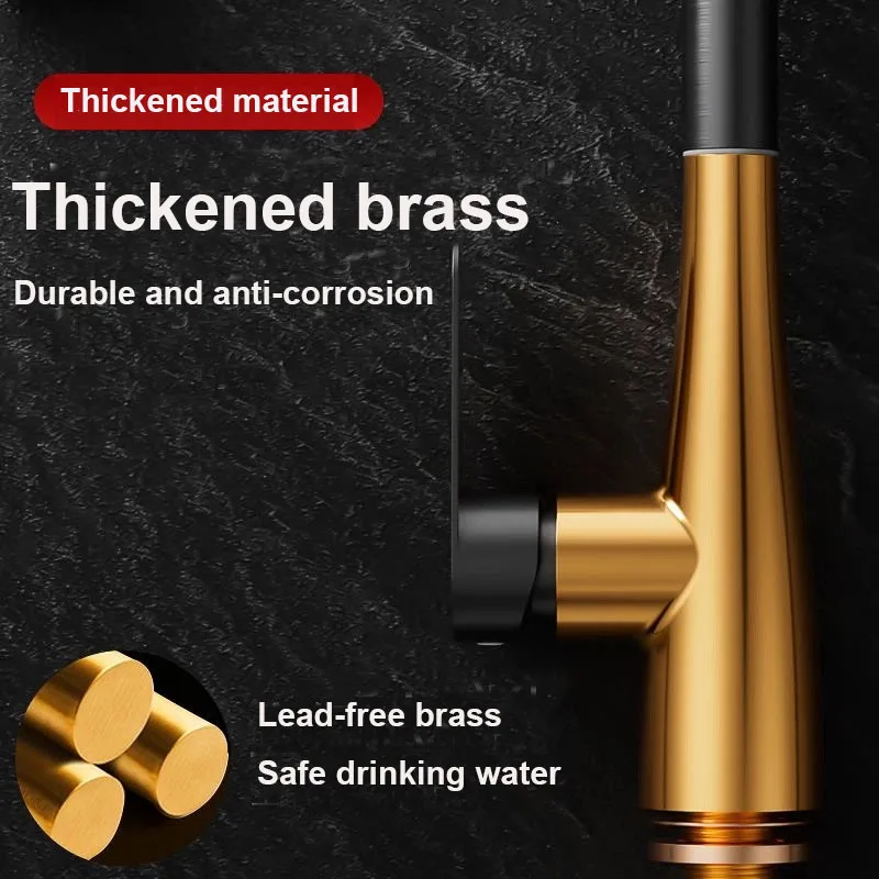 سميكة النحاس صنبور المطبخ سطح الخيالة سحب صنبور المطبخ بالوعة صنبور حوض خلاط مستوى واحد تيار فوهة البخاخ الحنفية