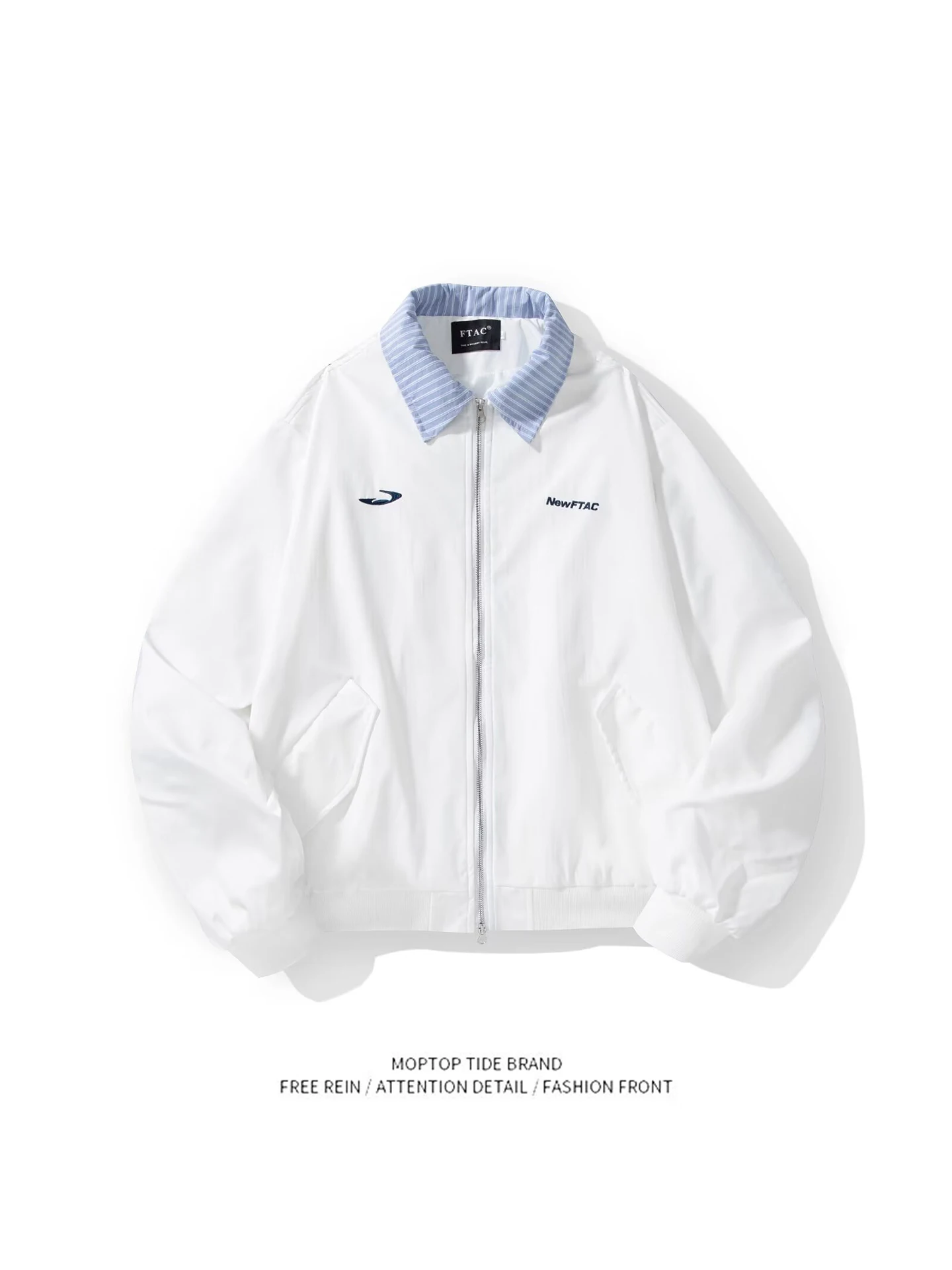 

Спортивная повседневная мужская куртка на весну-осень, модная рабочая одежда, верхняя одежда свободного кроя из полиэстера с длинными рукавами, на молнии, без бренда