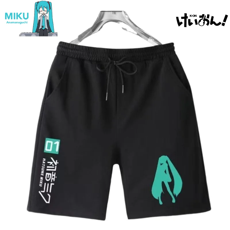 Cartoon Hatsune Miku Summer Shorts Animation Peripheral Two-dimensional Trendy Sports Loose Five-point Pants Boys Beach Pants
