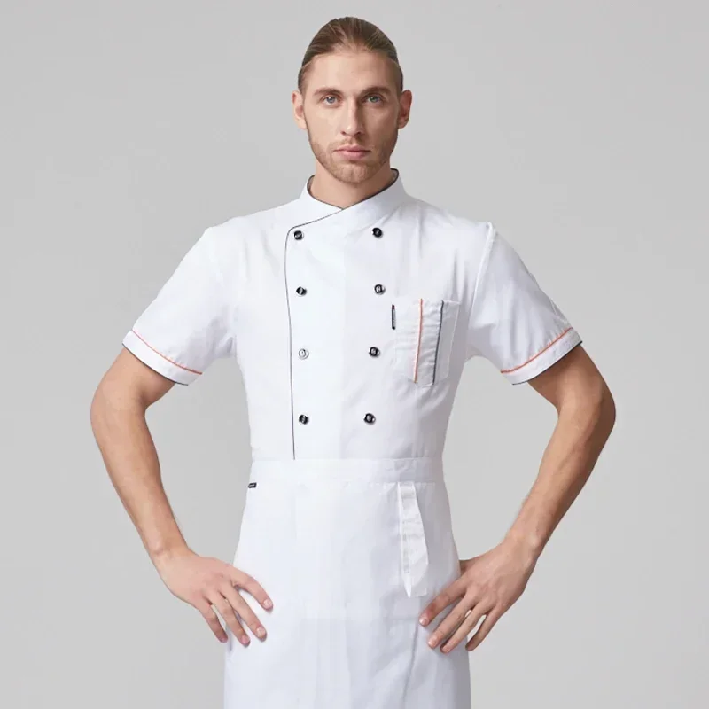 Veste de cuisine pour hommes et femmes, vêtements de travail de cuisine, veste de cuisine d'hôtel, salopette de chef, document solide, même style, 73WaClaCoat