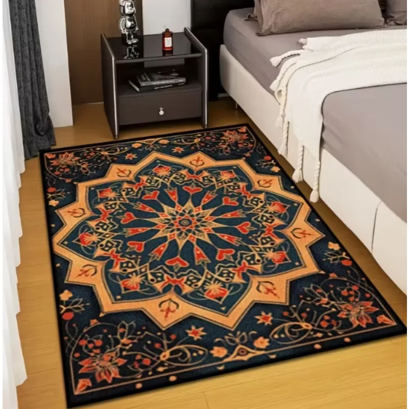 Christmas Decorations, Persian Retro Pattern Design, Luxurious Mats Suitable Living Rooms and Bedrooms Carpet Decorative Mats