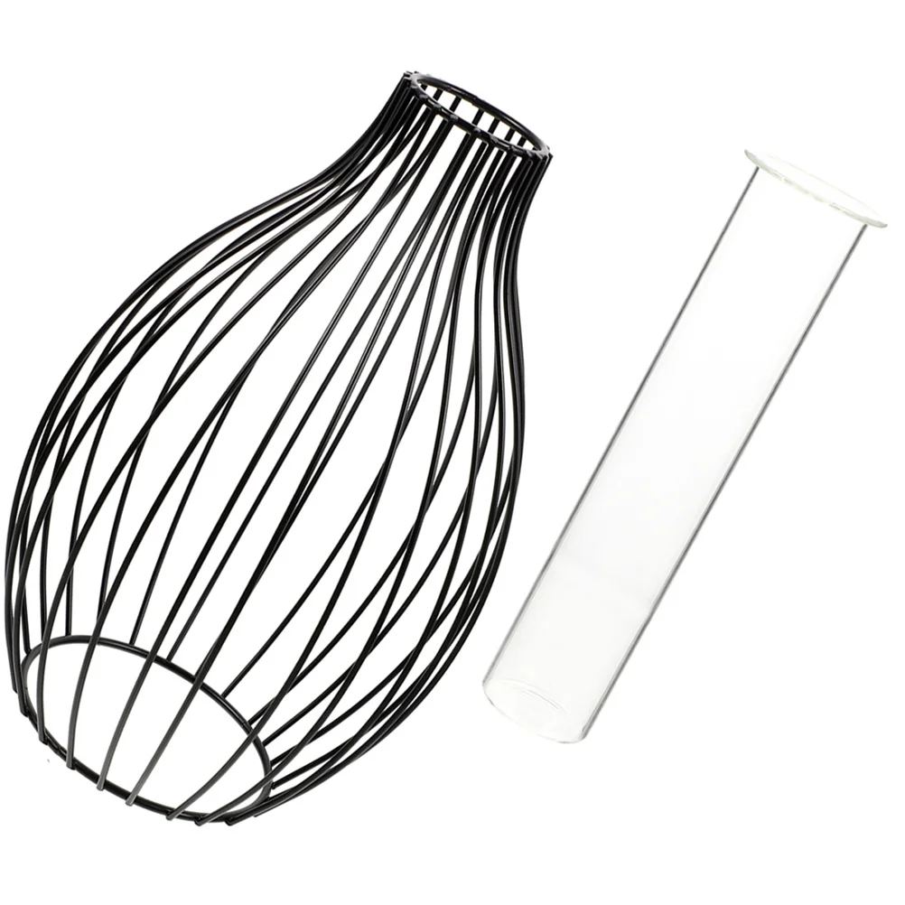 

Glass Propagation Station Metal Frame Vase Plant Holder Hydroponic Display Nordic Style Glass Tube with Metal Stand