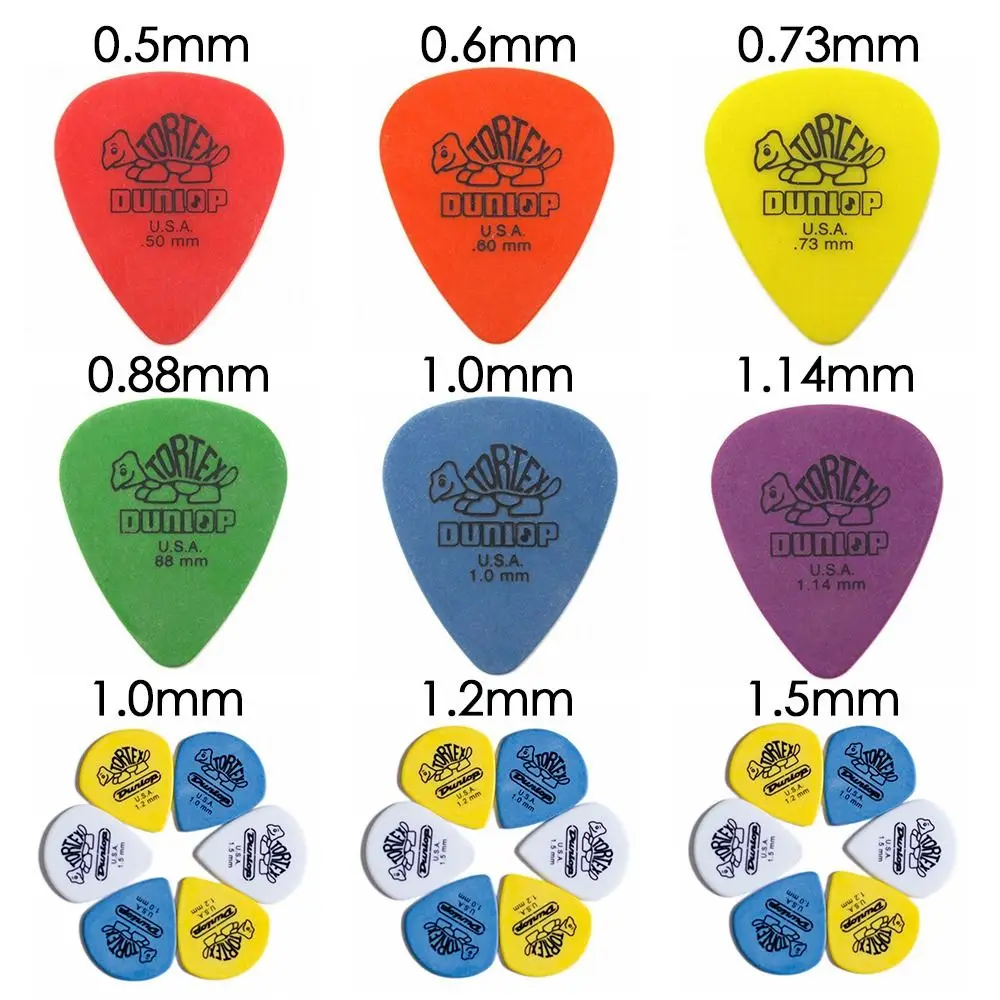 10PCs Musical Accessories 0.5/0.6/0.73/0.88/1.0/1.14mm Guitar Picks Plectrums Guitar Playing Training Tools Musical Instruments view 4
