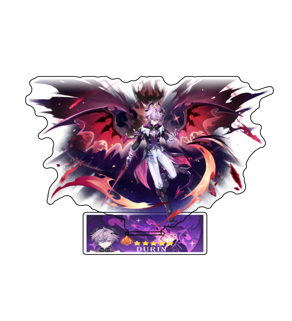 Figurki Genshin Impact Lauma Arlecchino Akrylowe Modele Anime Flins Jahoda Durin Kolekcjonerskie Dekoracje na Biurko Breloczki Prezent