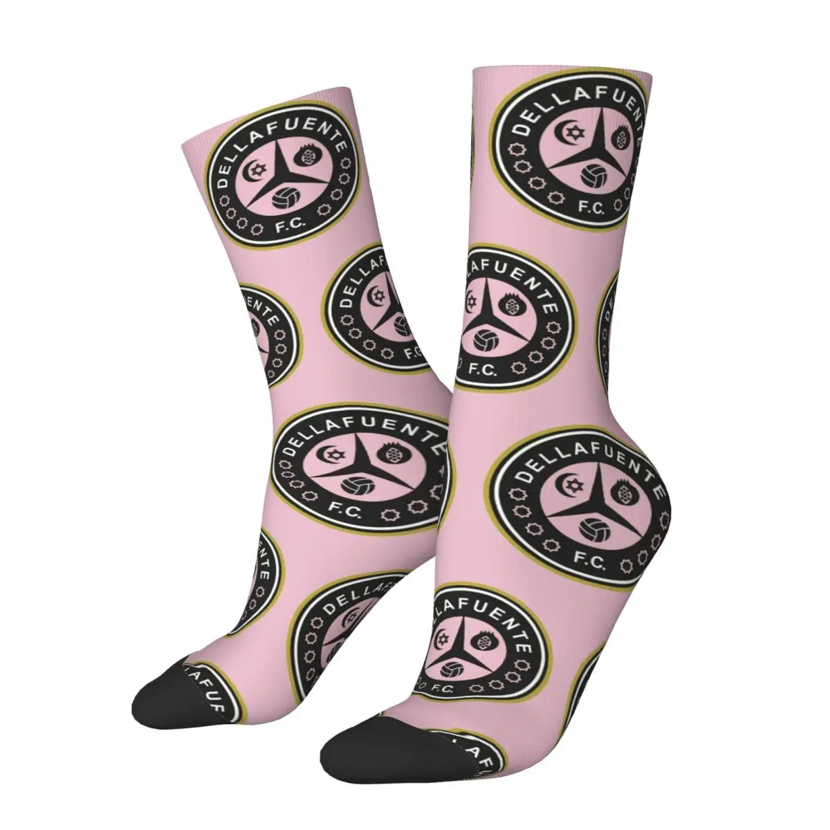 

Dellafuente FC Logo Design Theme Crew Socks Accessories for Female Male Cozy Dress Socks