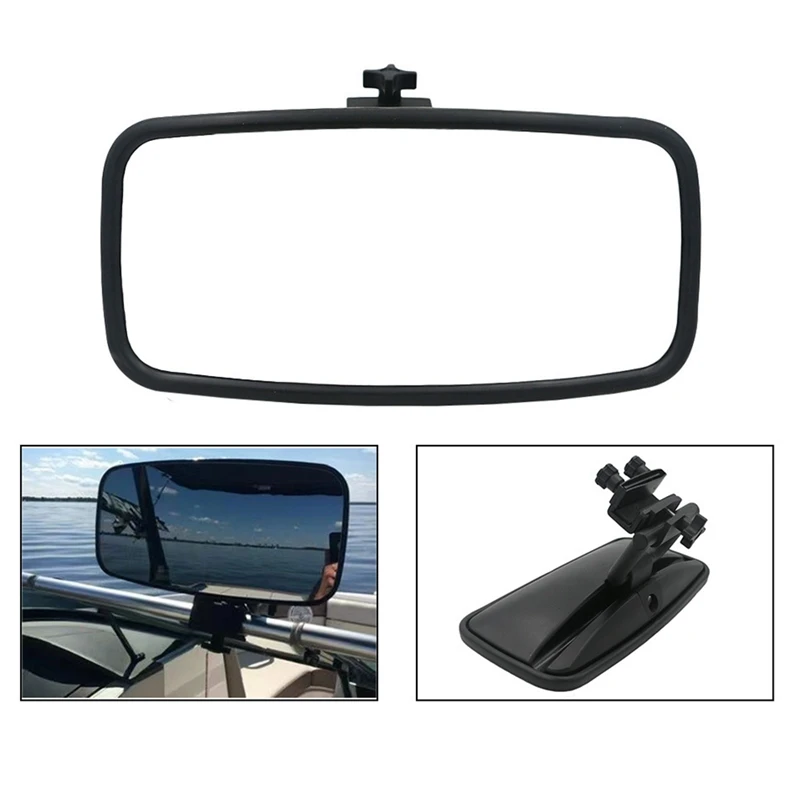 Universal Marine Rear View Mirror, for Ski Boats Pontoon Boat Watersport Watercraft Surfing Mirror Panoramic Mirror