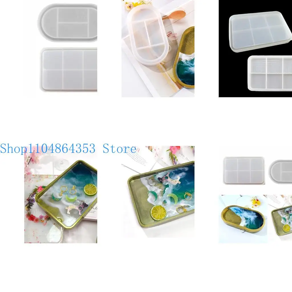 

652F 2 шт. формы для эпоксидной смолы, большие и маленькие силиконовые формы для подносов, DIY ювелирные изделия, лоток для для
