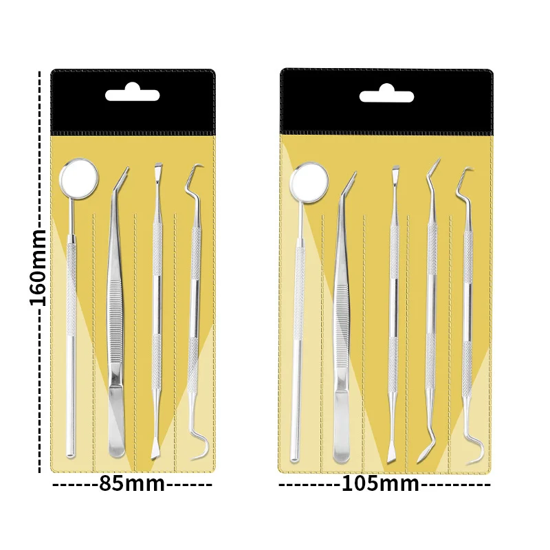 3/4/5/6PCS/Set Dental Tool Set Dental Mirrors Scope Tweezers Probe Stainless Steel Teeth Scaler Sterilizable Dental Care Kit