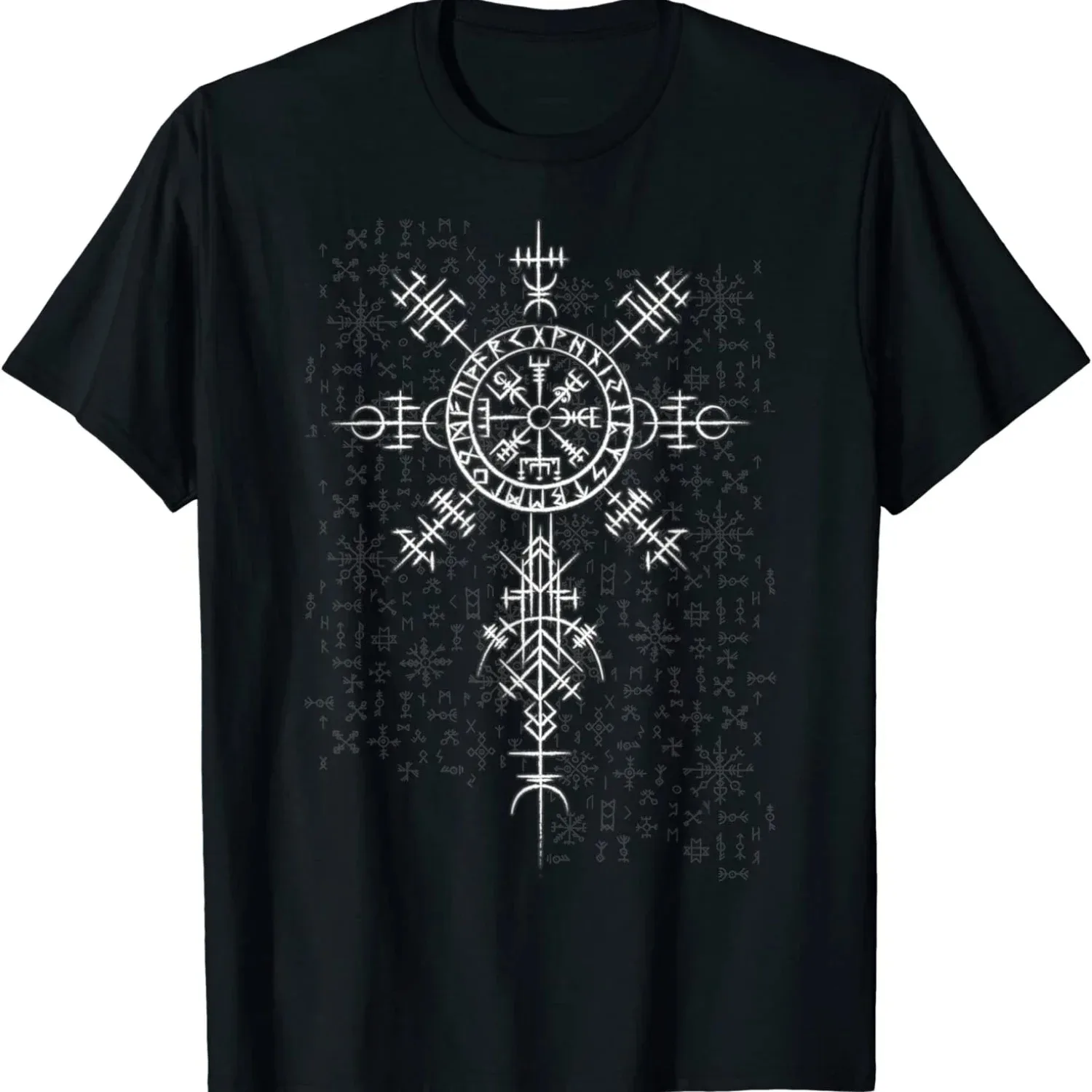 Men's Nordic Vegvisir Compass T-Shirt Cotton O-Neck Size S-XXXXL