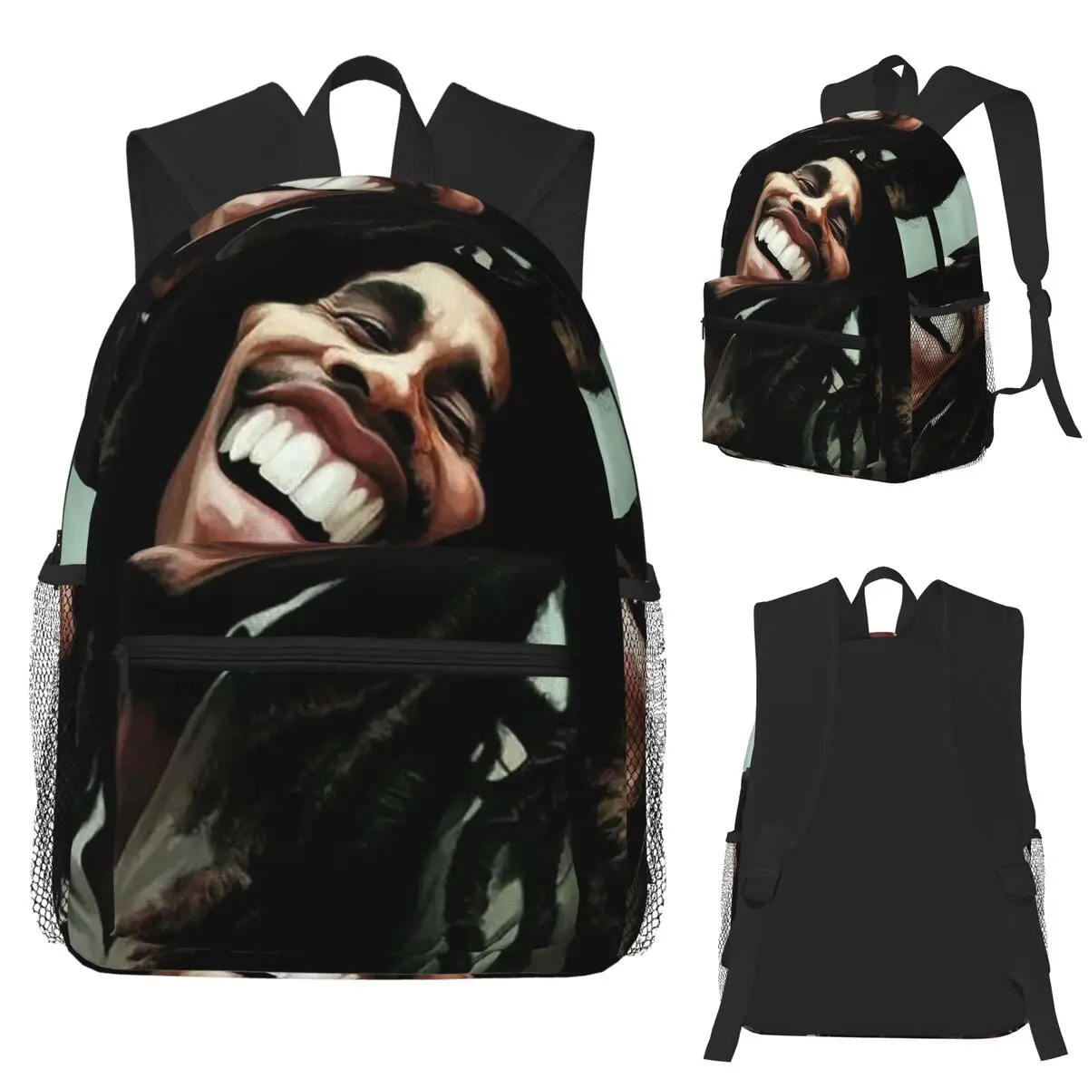 

Funny Bob Marley Student Backpack School Bag Hiking Travel Daypack for Men Women Fashion Bookbag Shoulder Bags