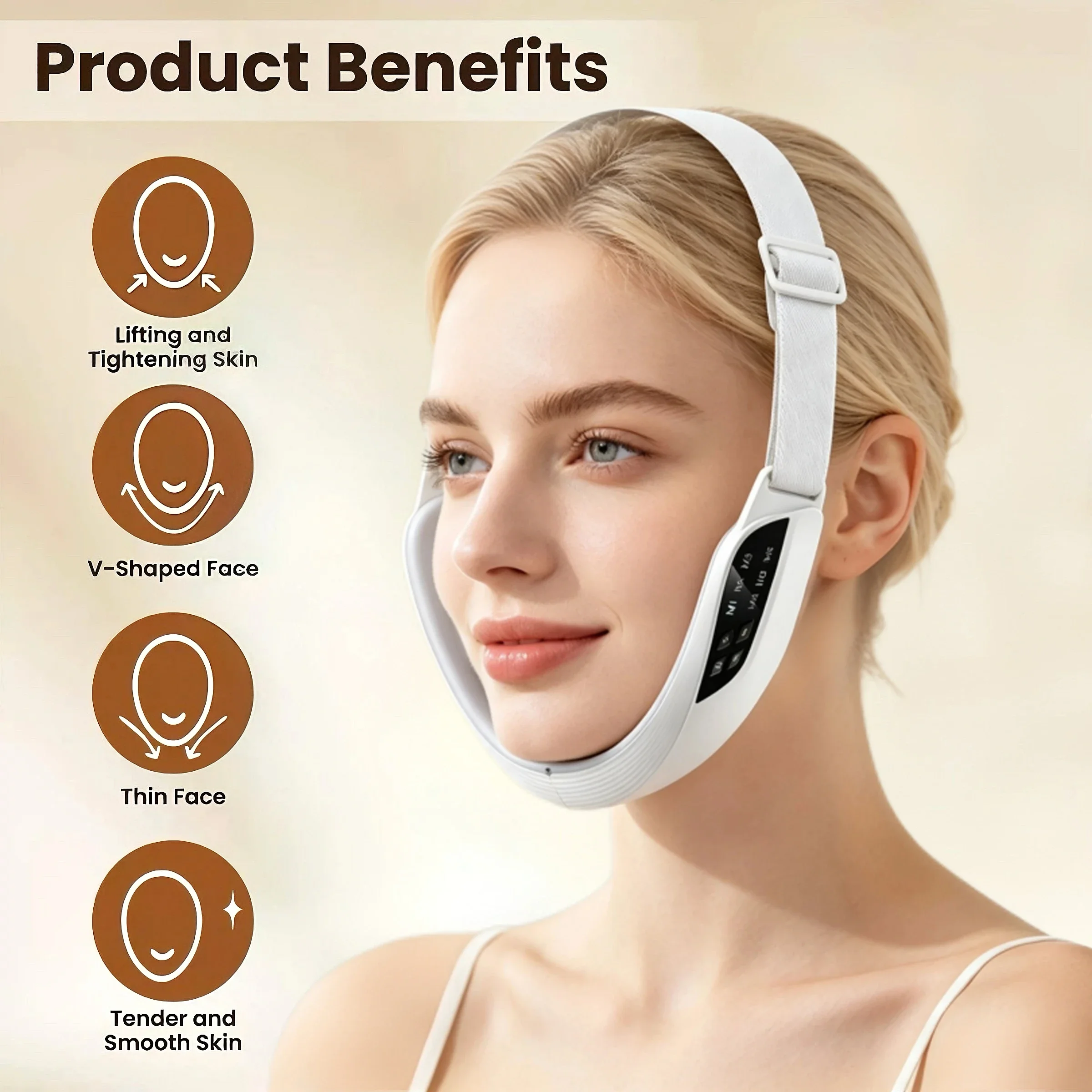 V Face Lifting Beauty Device Facial Massager Jawline Shaping Anti-Sagging Double Chin Reducer Women Home Facial Slimming Tool