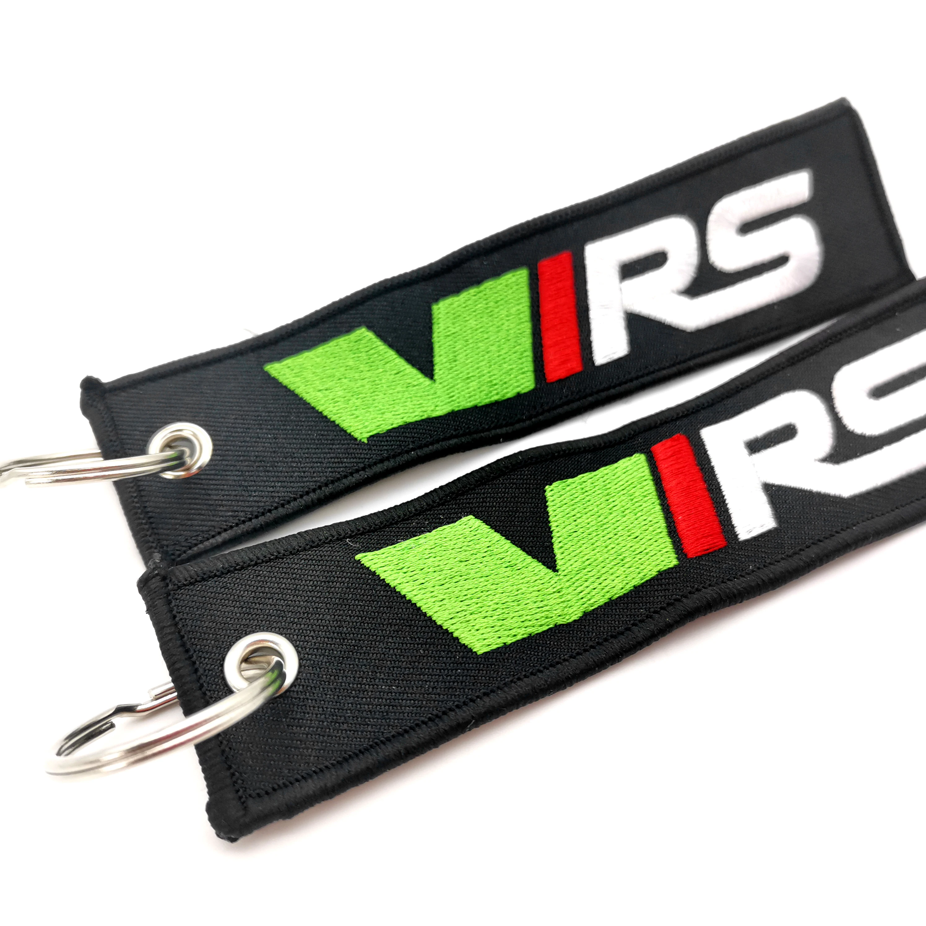 Car Keychain Keyring Embroidery Key Tags For Skoda VRS Octavia Kamiq Kodiaq Karoq RS Superb Fabia Rapid Favorit