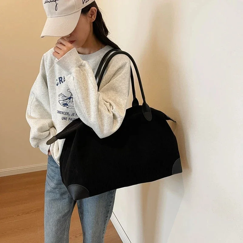 Casual Solid Travel Tote Bags Soft Zipper 2024 High Quality Bags for Women Large Capacity Fashion Comfortable and Portable Bags