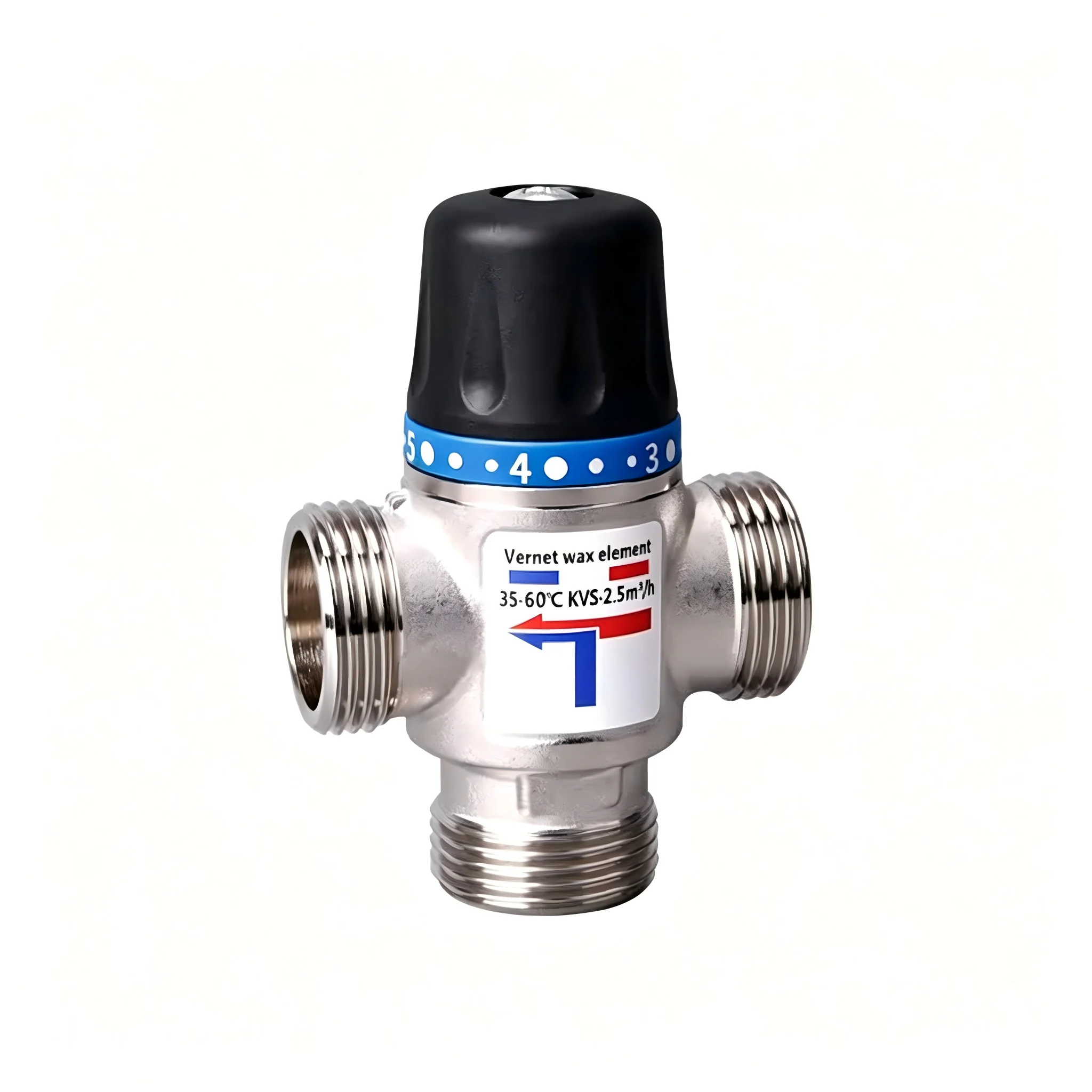 3 Way Constant Temperature Valve for Mixing Hot and Cold Water, Thermostatic Mixing Valves Underfloor Heating, CW617N Material
