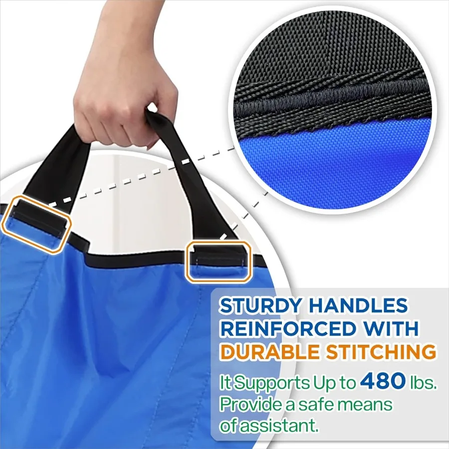 Podkładka do pozycjonowania pacjenta z wzmocnionymi uchwytami 140 cm x 91 cm, do podnoszenia, obracania, transferu pacjenta, koc do pielęgnacji pacjenta leżącego w łóżku.