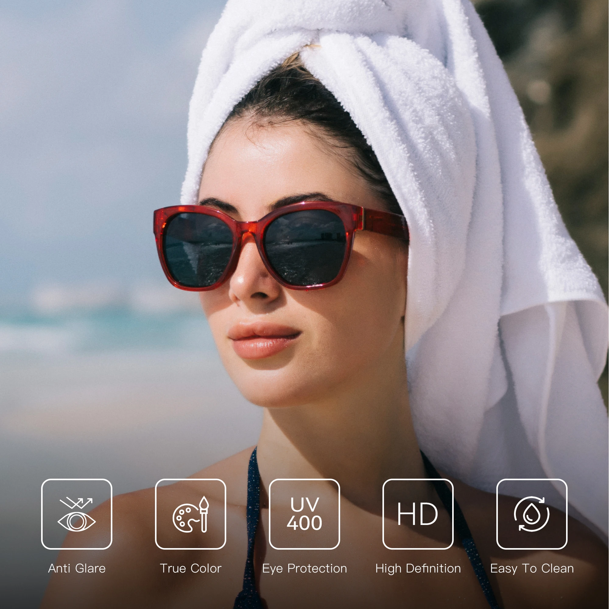 ZENOTTIC Original Thick Butterfly Frame Polarized Sunglasses for Women Chunky Uv400 Protection Shade Sun Glasses image 4