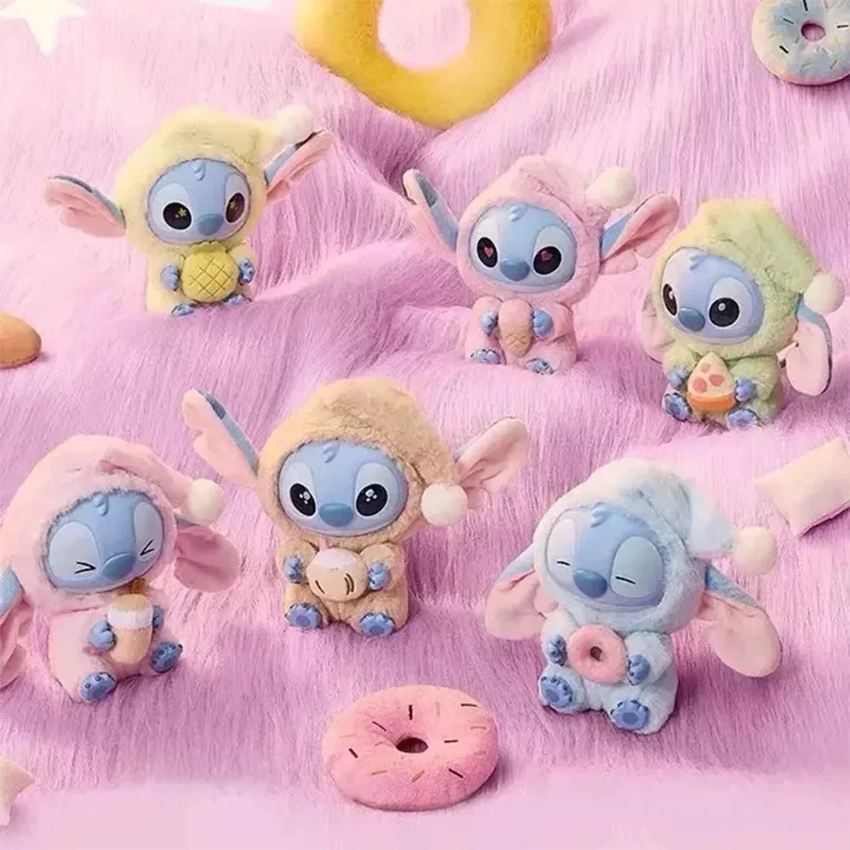 

！！！2025New Stitch Eat Something Before Sleep Series Plush Blind Box Vinyl Toys Cute Doll Mystery Box Bag Pendant Decor Gift