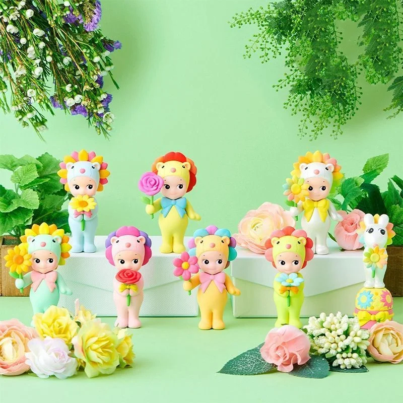 Sonny Angel Flower Series Anime Kids Toys Angel Girls Candy House Series Figurines Trendy Toys Car Decorations Christmas Gifts