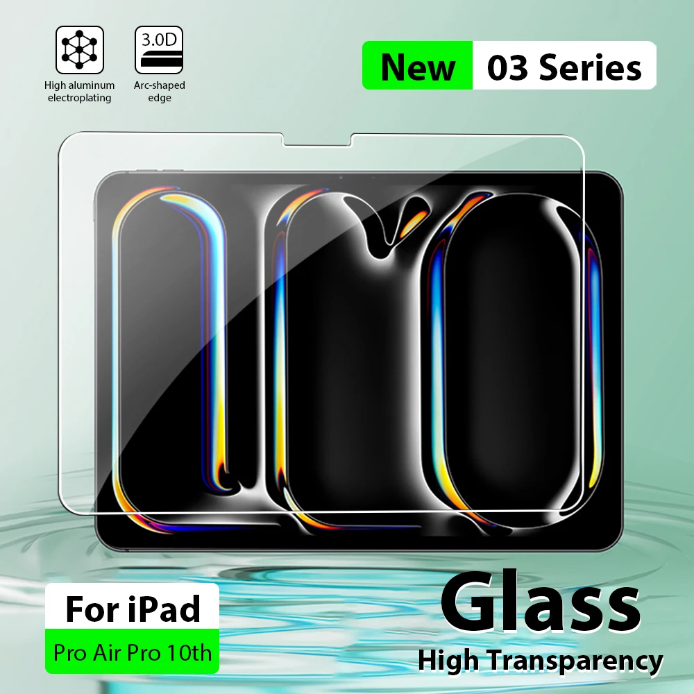 

Tempered Glass Screen Protector Pro 11 M4 2024 Air 6 M2 5 4 3 For iPad 10th 10.9 Generation 7th 8th 9th 10.2 Mini 6 7 10.5 Film