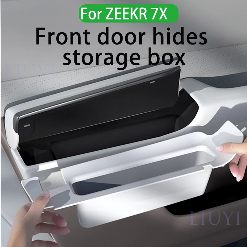 

For Zeekr 7X front door hidden storage box, car door handle silicone storage box, car interior accessories