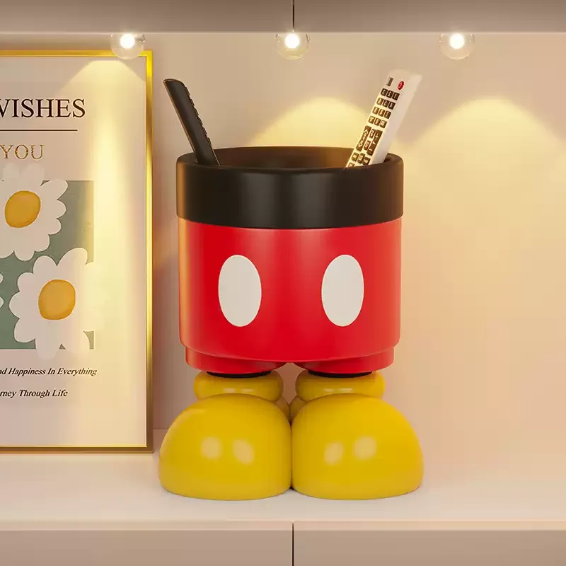 

[VIP] Mickey mouse remote control storage box resin Action figure pen container toys statue collection model desk decoration