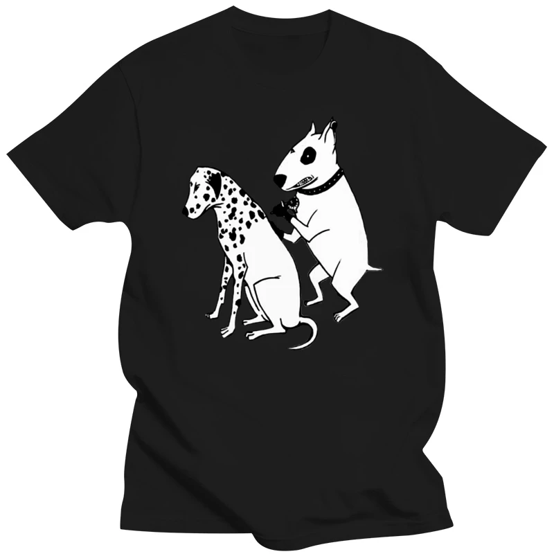 Dalmatian Dog , Tattoo Funny Bull Terrier T Shirt Streetwear Funny Print Clothing Hip-tope Mans T-shirt Tops Tees