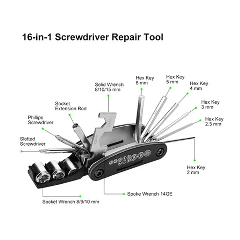 Bicycle Repair Kit Bike Repair Tire Tool Set Mountain MTB Bike Car Motor Screwdriver Cycling Tools Set