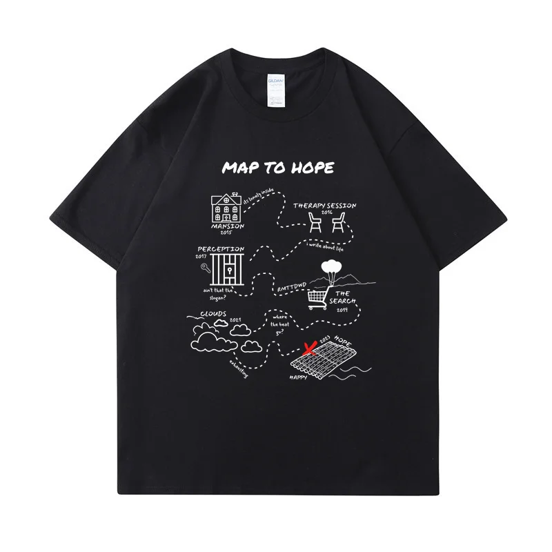 

Nf Hope Tour 2023 Shirt Retro NF Rapper Shirt Map To Hope Cotton T-shirtNF Hope Concert Shirt Music Country Shirt