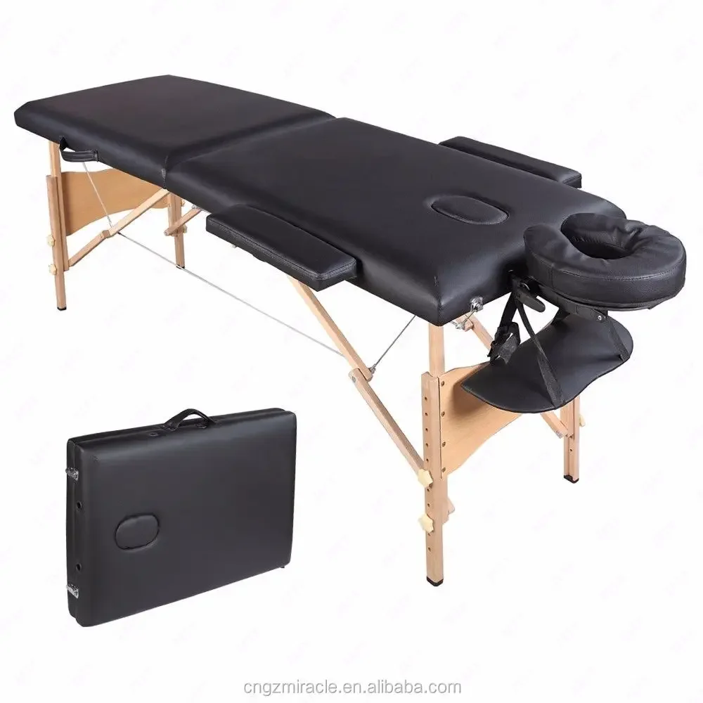 Portable Foldable Massager Bed/ Adjustable height Beauty Salon Bed