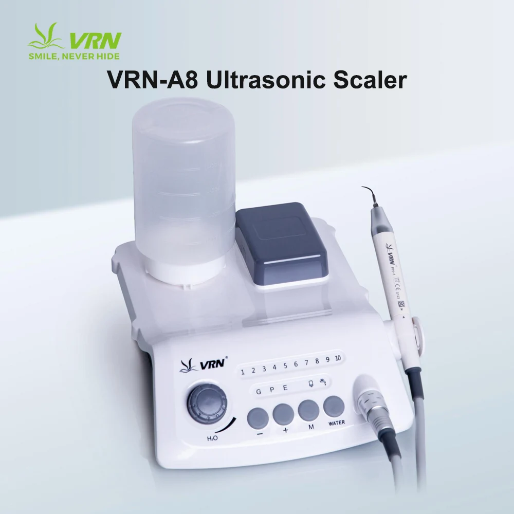 VRN A8 Piezo Portable LED Ultrasonic Scaler Unit With Auto-water Supply Bottle Wireless Dental Ultrasonic Scaler Dentistry Tool