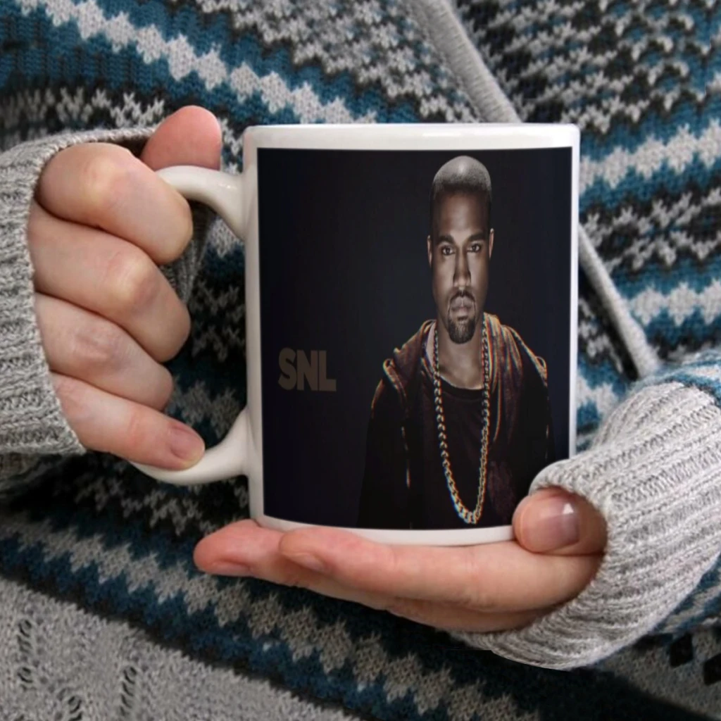 Hip-Hop Rapper Kanye 11oz Afternoon Tea Mug Multifunctional Ceramic Coffee Mug Porcelain Coffee Cup Drinking Cup