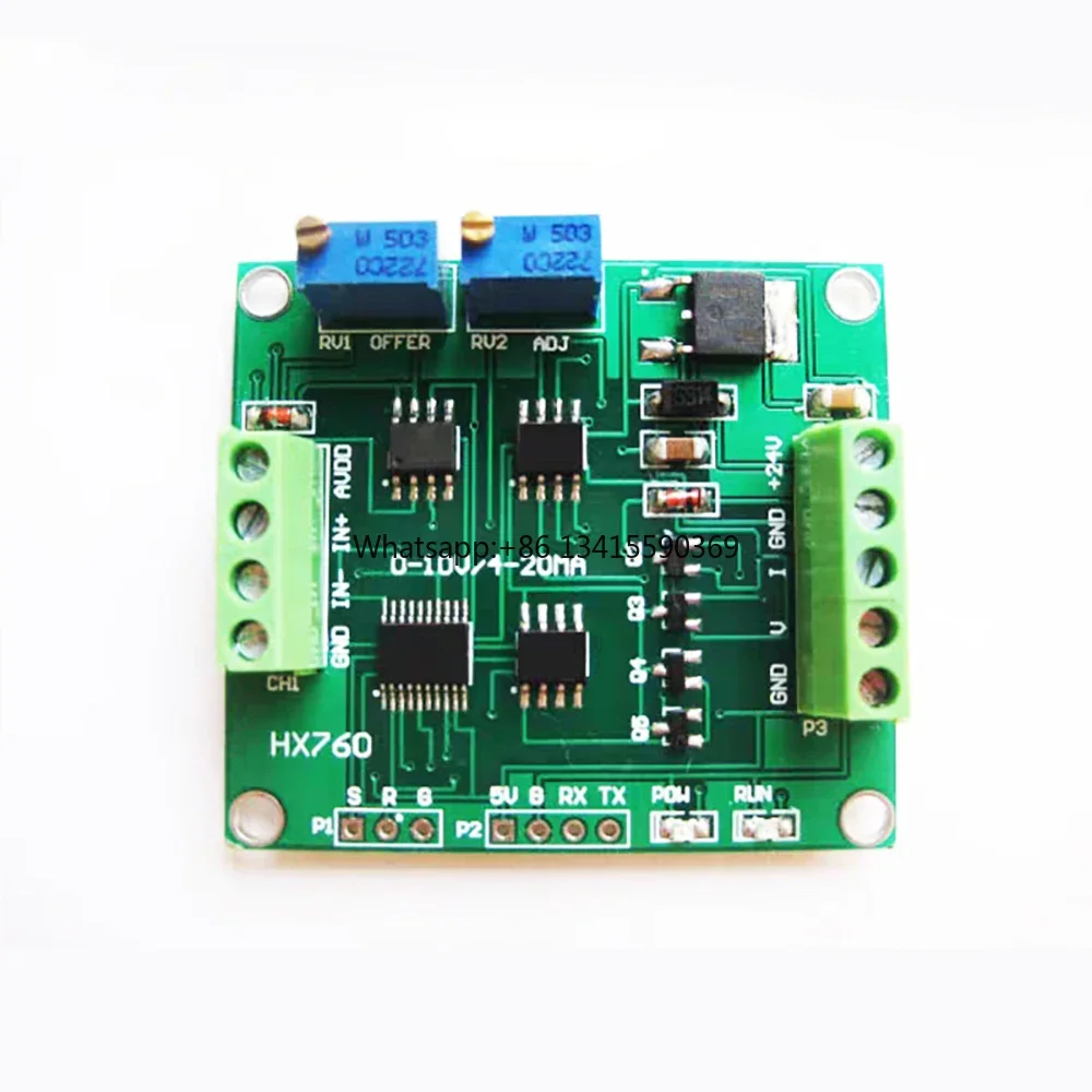 

Small Full-bridge Load Cell Amplifier Module Electronics Scale Transmitter Weight Sensor Signal Converter 4-20mA 0-10V Out