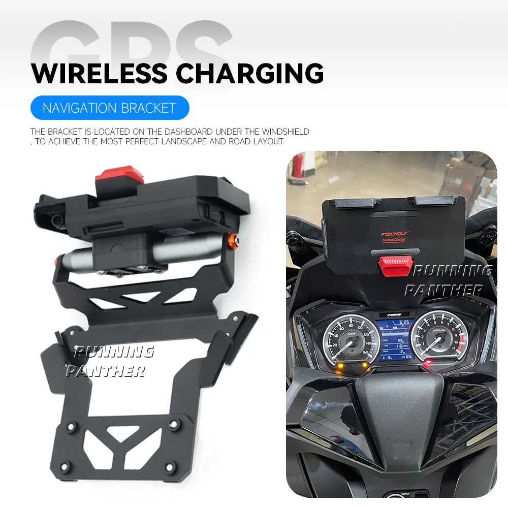 NEW For Honda NSS 350 NSS350 2021 2022 2023 Motorcycle GPS Phone Navigation Bracket USB & Wireless Charger Holder Mount Stand