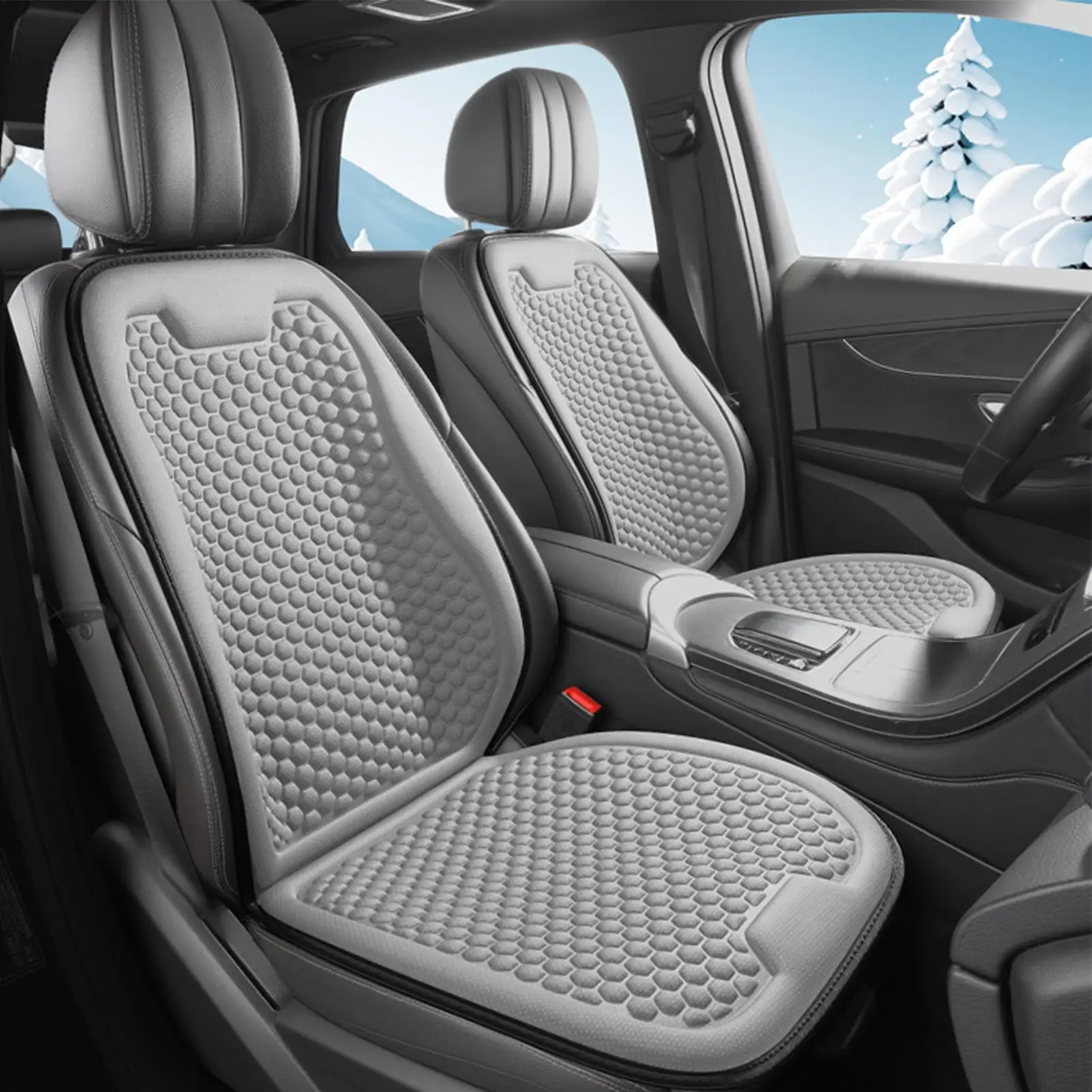 Auto-Sitzkissen Sommer-Kühlkissen Kühlender Autositzbezug Ergonomisch Atmungsaktiv Universell Rutschfest Belüftetes Auto-Sitzkissen – Detail 13