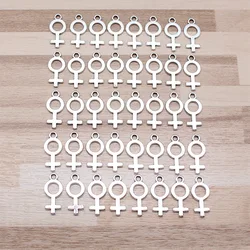IFOCUS 40pcs/Lot Female Symbol Charms For DIY Jewelry Making Zinc Alloy 18x8mm/0.71x0.31inch