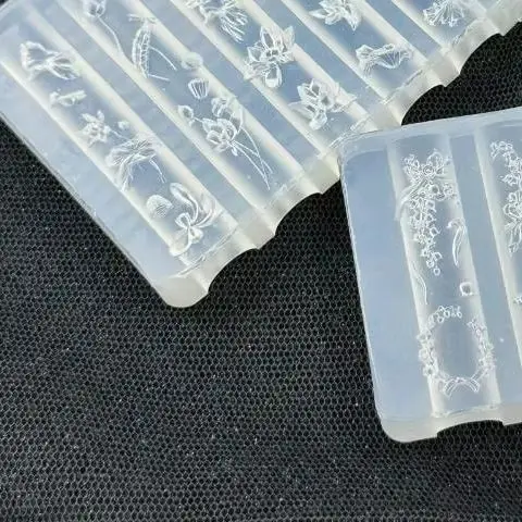 Moule à ongles en Silicone orchidée Lotus, fleur, sculpture d'ongles, décorations, Design, plaque d'estampage stéréoscopique, outils de manucure, nouvelle collection