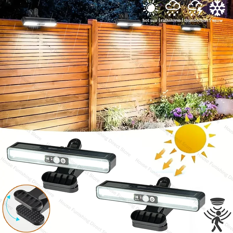 

NEW Clip Solar Lights Landscape Waterproof Decorative Stair Lights Solar Body Sensor Lights Wall Mounted Lights Outdoor