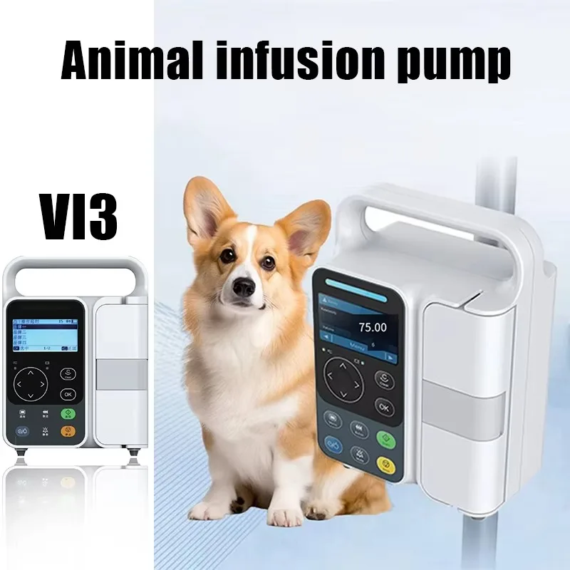 2026 New Veterinary Infusion Pump, Automatic Infusion with Sound Alarm, AC/DC Dual Use Animal Fluid Pump for Pet Hospital