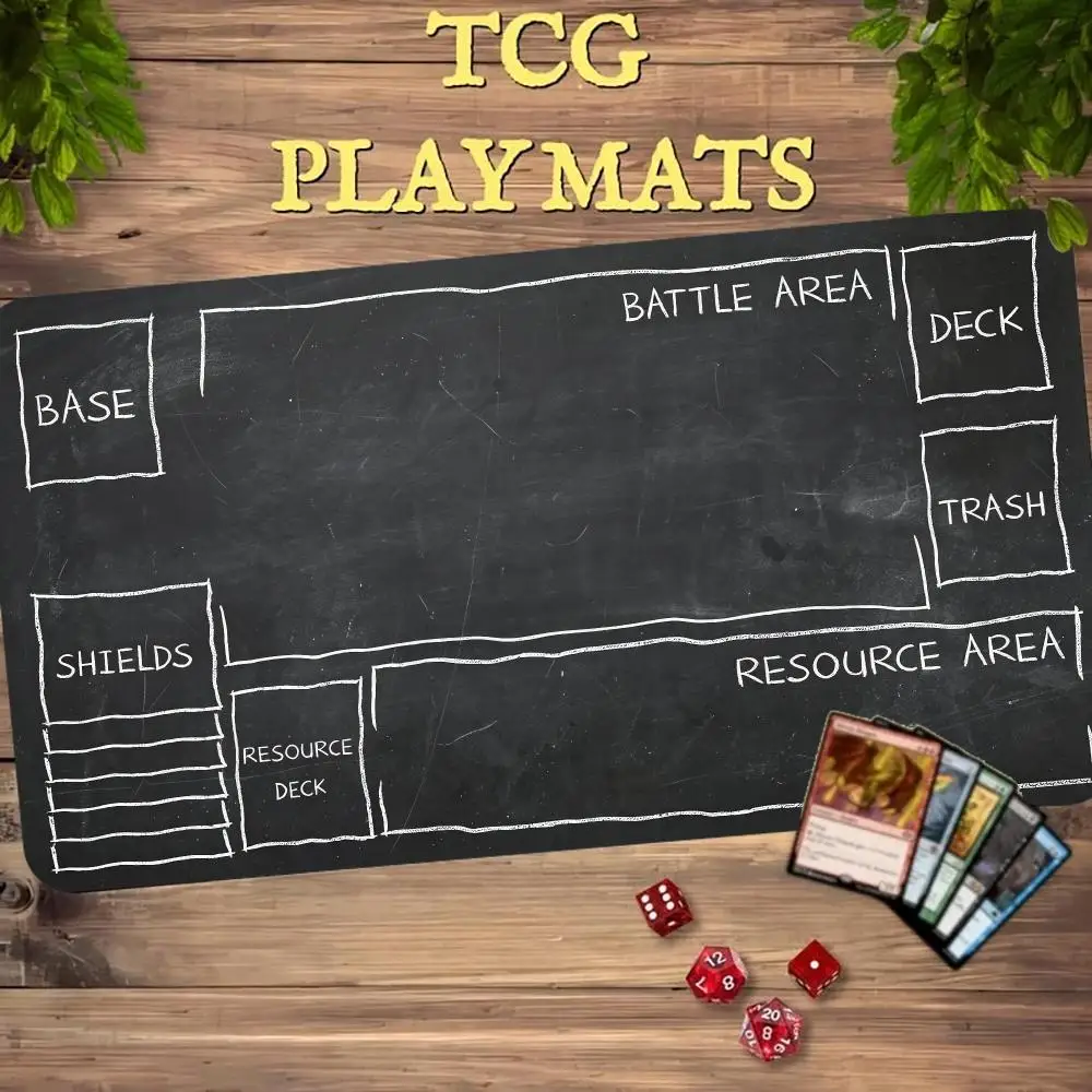 Blackboard Style MTG&TCG Tabletop Game Play Mat Magic Party Playmat Durable Rubber for Games 35X60cm Mouse Pad Offices Desk Mats