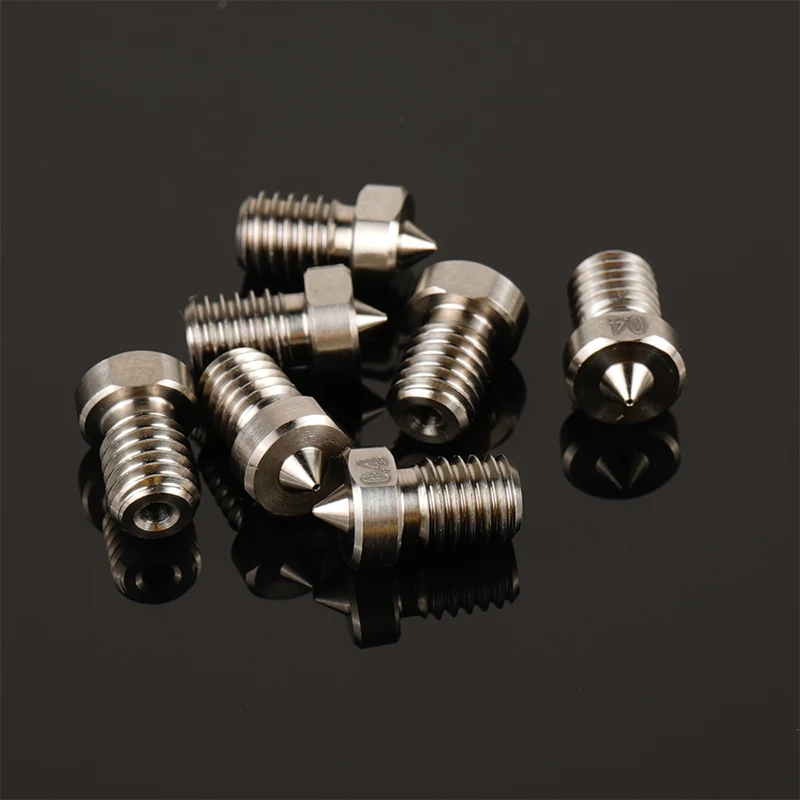 E3D Nozzles TC4 Titanium alloy High Strength 3D Printer Parts V5 V6 Filament 1.75mm Ender 3 CR10s M6 Threaded 3D Printer Nozzle