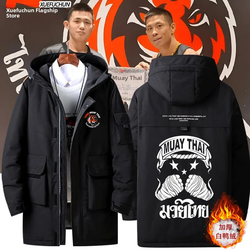 

Мужское зимнее пальто для ММА и единоборств, гибридное, стеганое, с утеплителем, на молнии, длинное, теплое