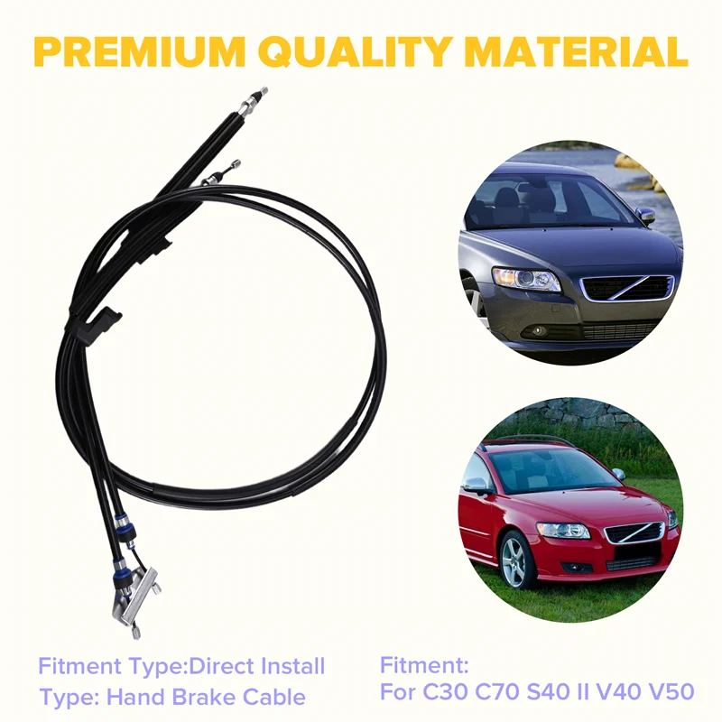 

Highly Recommended Rear Hand Brake Cable FKB3783 31362965 31340068 Car For Volvo C30 C70 S40 II V40 V50 First Line