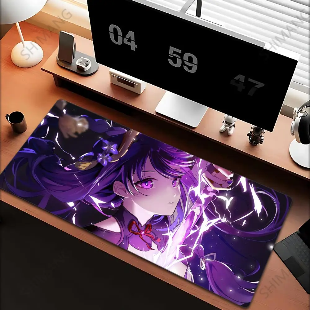 

Mouse Pad Genshin lmpact Mousepad Baal Raiden Shogun Gaming Accessories Pc Gamer Cabinet Desk Mat Keyboard Computer Deskmat Xxl