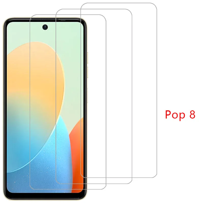 screen protector for tecno pop 8 protective tempered glass on techno pop8 phone film glas 9h tehno texno