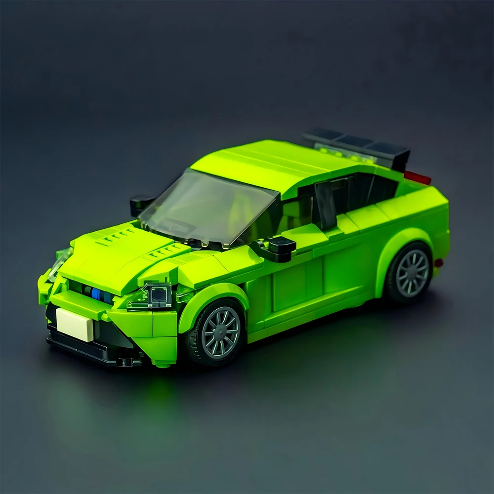 Neue MOC-Geschwindigkeit ​ ​ Serie City Grüner Sportwagen RSmk2 Modellbausatz DIY Modulares Auto-Montage-Spielzeug Sammler-Geschenkset für Erwachsene
