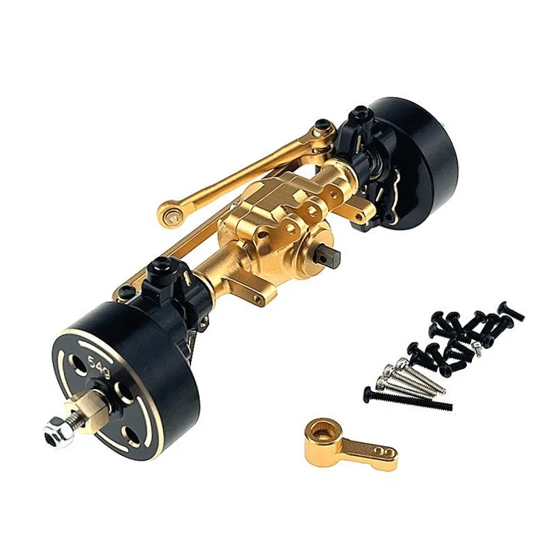 Fit for MJX 1/18 H18P RC Car Metal Upgrade Parts Front Axle Assembly Counterweight Servo Arm