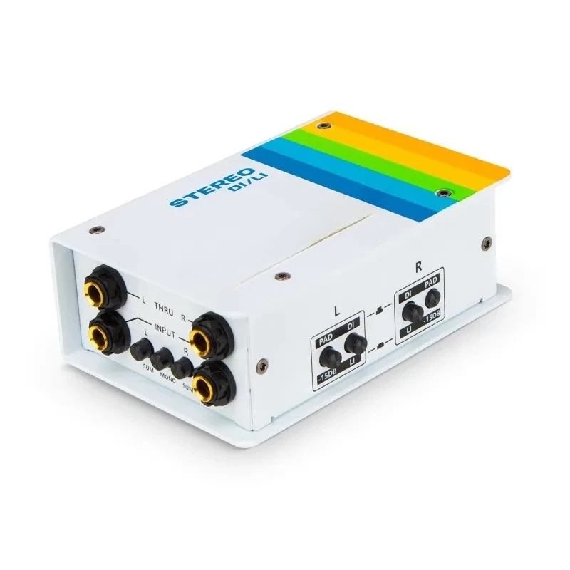 Audio passive DI/LI stereo direct box and line isolator,offering multiple choices between direct injection or line isolator mode