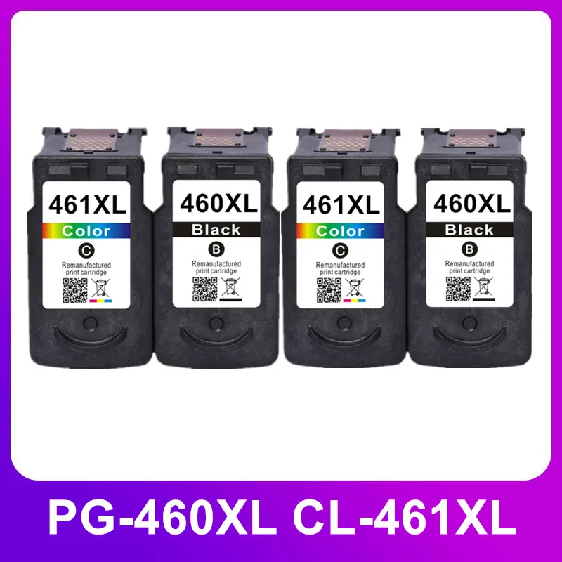 Remanufactured For Canon PG 460 CL 461 pg-460 cl-461 Ink Cartridge 460XL 461XL PG460 CL461 Pixma TS5340 TS7440 Printer